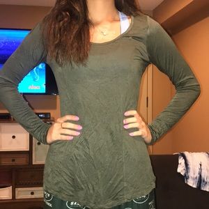 long sleeve army green shirt